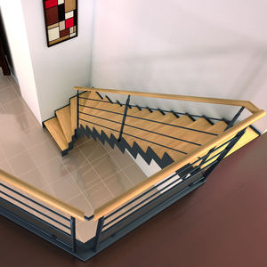 viertelgewendelte Treppe