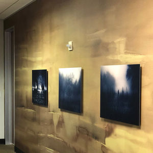 moderne Tapete / Motiv / gold / handgefertigt
