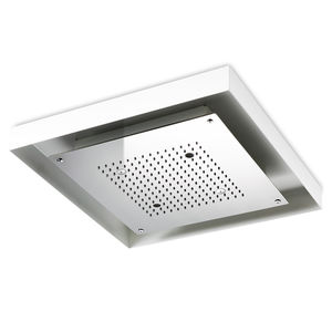 Duschkopf für Deckeneinbau / quadratisch / Regenstrahl / mit integrierter Beleuchtung
