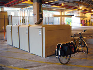 gesicherter Fahrradunterstand