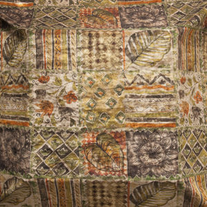 Möbelstoff / Patchwork / Baumwolle / Samt