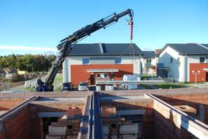 Betonbodenplatte / Spannbeton / mit Wabenstruktur