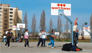 stationärer Basketballkorb