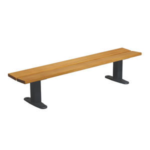 Parkbank / modern / Holz / verzinkter Stahl