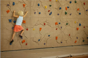 festinstallierte Kletterwand 1