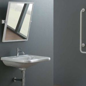 Wand-Waschbecken / Keramik / modern / behindertenfreundlich