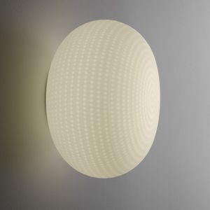 moderne Wandleuchte / geblasenes Glas / LED / rund