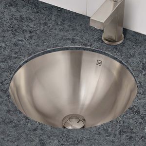 Unterbauwaschbecken - 1201 - Deco Lav - rund / Edelstahl / modern
