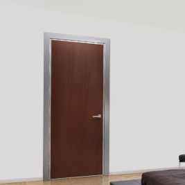 Tür für Innenbereich / einflügelig / Holz / mit Sicherheitsvorrichtung