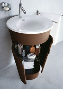 freistehender Waschtisch-Unterschrank / Holz / modern / mit Ablage