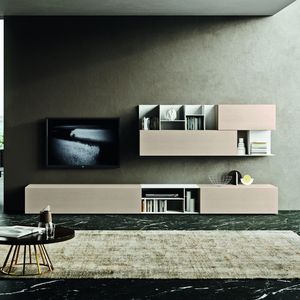 moderne Wohnwand / Massivholz