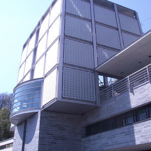 quadratischer Glasbaustein