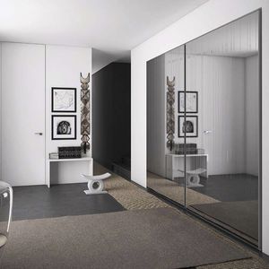 Eckkleiderschrank / Modul / modern / Glas