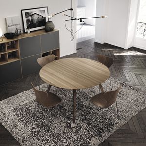 moderner Esstisch / aus Eiche / aus Nussbaum / lackiertes Holz