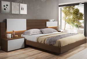 Doppelbett / modern / Kopfteil / mit Ablage