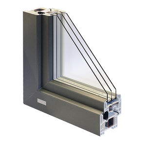 Flügelfenster / PVC / 3-Fach-Verglasung / wärmeisoliert