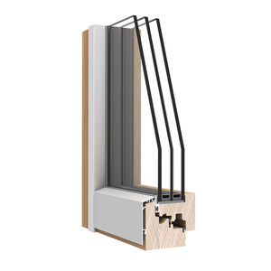 Flügelfenster / Holz / Aluminium / Doppelverglasung
