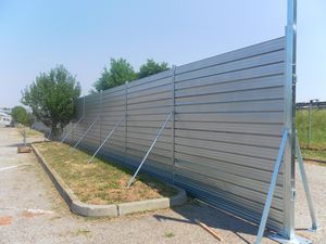 Zaun für Baustellen / Industrie / Lamellen / Stahl