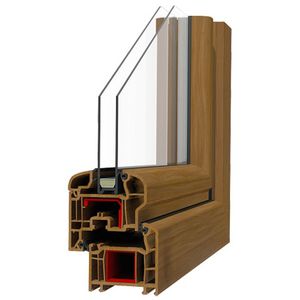 Flügelfenster / PVC / Doppelverglasung / Akustik