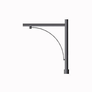 Tragarm für Straßenlaternenpfähle / aus feuerverzinktem Stahl 1
