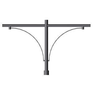 Tragarm für Straßenlaternenpfähle / aus feuerverzinktem Stahl 1