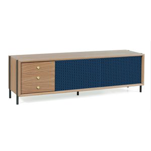 modernes Sideboard / aus Eiche / aus MDF / Metall