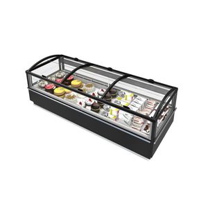 Inselkühlvitrine / beleuchtet / für Gefrierkostschränke / für Geschäfte