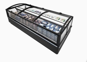Inselkühlvitrine / beleuchtet / für Gefrierkostschränke / für Geschäfte