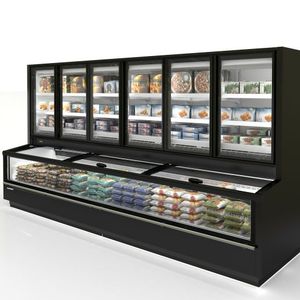Inselkühlvitrine / Stand / beleuchtet / für Eis