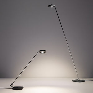 Stehleuchte / modern / Aluminium / Glas