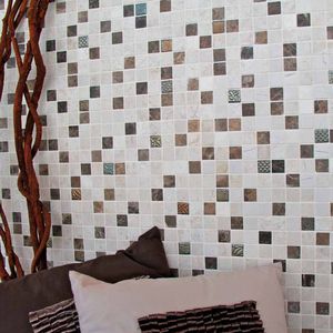 Innenraum-Mosaikfliese / Wand / Marmor / matt