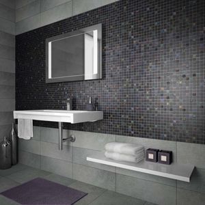 Mosaikfliese für Badezimmer / Wand / Glas / weiß
