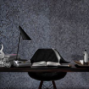 Innenraum-Mosaikfliese / Wand / Glas / weiß
