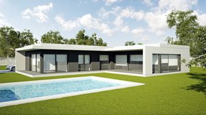 Fertigbauhaus / Modul / modern / Beton