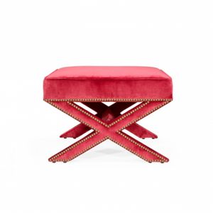 moderner Hocker / Leder / Stoff / Polster