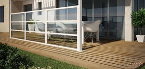 moderne Seitenmarkise für Terrasse