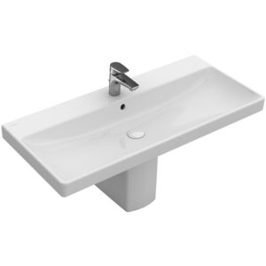 Einbauwaschbecken / rechteckig / Keramik / modern