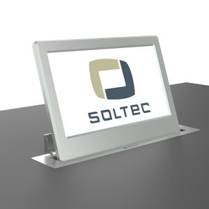 Touchscreen für Konferenz / wandmontiert / motorisiert / einziehbar
