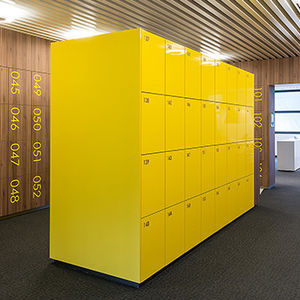Stahl-Garderobenschrank / RFID / Objektmöbel / für Lagerung