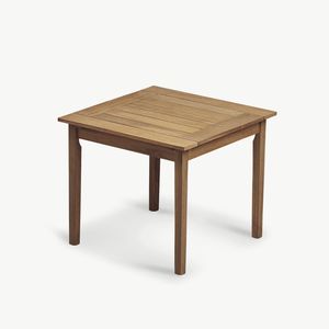 moderner Tisch / aus Teakholz / quadratisch / für den Garten