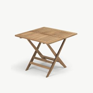moderner Tisch / aus Teakholz / quadratisch / für den Garten