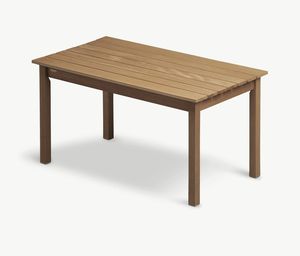 moderner Tisch / aus Teakholz / rechteckig / für den Garten