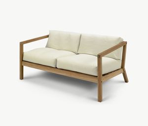 modernes Sofa / für den Garten / aus Teakholz / 2 Plätze