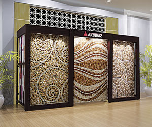 Ablageregal für Teppiche - 105 - AKDENIZ Display Systems - Metall / für