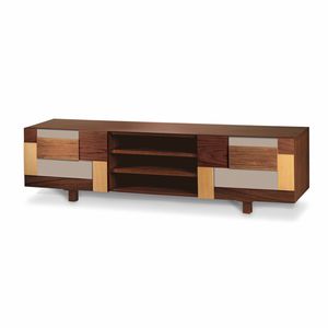 moderner Fernseh Sideboard / lackiertes MDF / aus Sperrholz