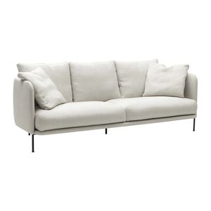 modernes Sofa / Stoff / Leder / 3 Plätze