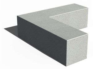 Bank für den öffentlichen Raum / minimalistisches Design 1