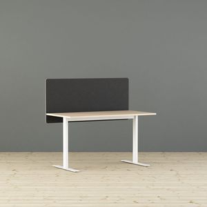 Tisch-Bürotrennwand / Stoff / MDF / schallisoliert