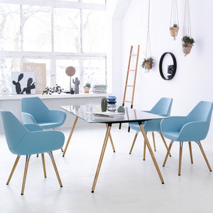 moderner Bürosessel / Stoff / Aluminium / höhenverstellbar