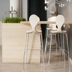 Barstuhl / skandinavisches Design / Polster / Stapel / mit Fußstütze